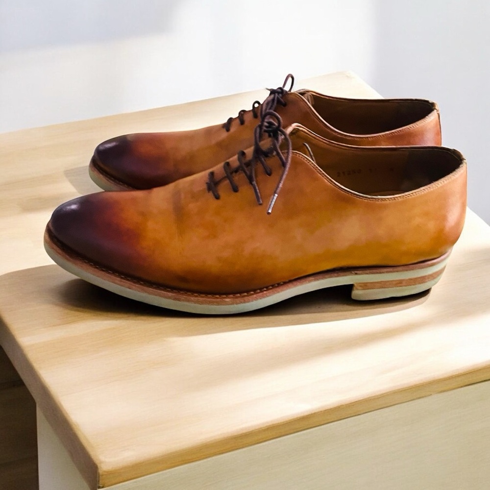 Magnanni Maddin Derby Two-Tone Brown Leather Oxfords Size 11